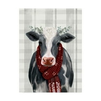 Trademark Fine Art 'Yuletide Cow II' Canvas Art by Victoria Borges