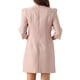 thumbnail image 3 of INSPIRE CHIC Vestido Mini Elegante de Cuello Redondo con Manga 3/4 para Mujeres A-Line Vintage Fiesta XS Rosa, 3 of 6