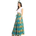 thumbnail image 4 of Sakkas Asma Convertible Traditional Wax Print Adjustable Strap Maxi Skirt | Dress - 17-Multi - One Size Regular, 4 of 5