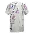thumbnail image 5 of Camiseta de manga corta suelta con cuello en V y estampado informal a la moda para mujer Pompotops hkajfhjk464336, 5 of 5