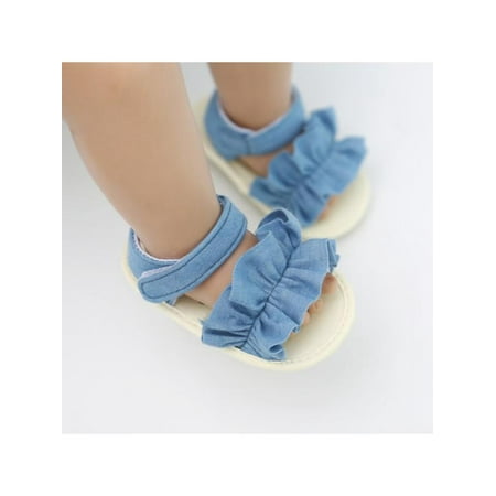 

Luxsea Summer Baby Girls Breathable Anti-Slip Sandals Plaid Polka Dot Bow Shoes Toddler Soft Soled First Walkers