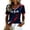 Dark Blue, variant on JULMCOMO USA Soccer Jersey for Women 2026 Soccer Cup V Neck Red White Blue Football Fan Shirts Patriotic Graphic Tees Dark Blue XL