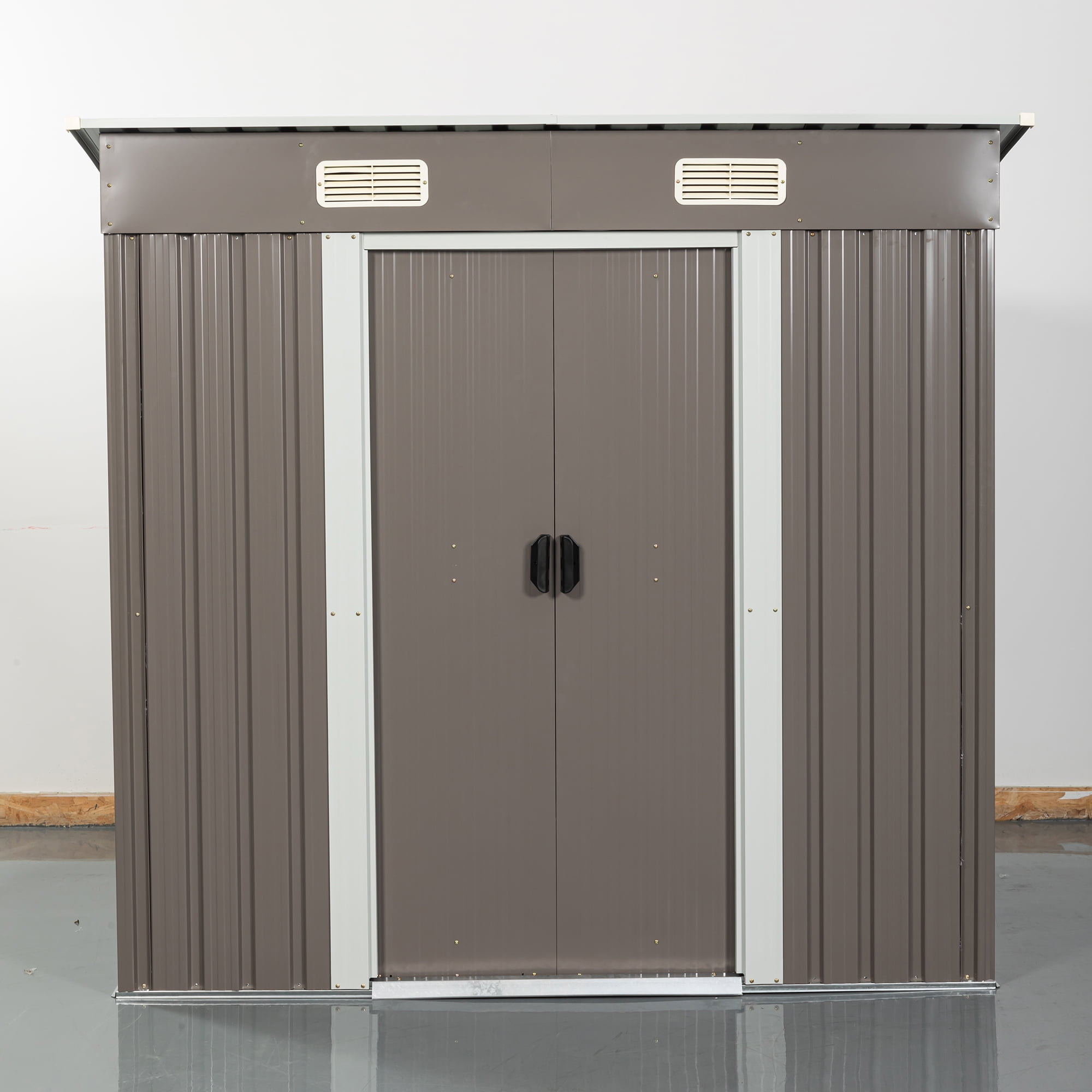 Aimee Lii 72"x42" Metal Outdoor Storage Shed, Utility Tool Shed Storage House, Metal Sheds Outdoor Storage for Backyard Garden Patio Lawn, Gray Aimee Lii 72"x42" Metal Outdoor Storage Shed, Utility Tool Shed Storage House, Metal Sheds Outdoor Storage for Backyard Garden Patio Lawn, Gray