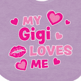 thumbnail image 4 of Inktastic Valentine's Day My Gigi Loves Me Hearts and Lips Boys or Girls Baby Bib, 4 of 4