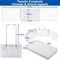 thumbnail image 3 of FHZLAJ Espejo de LED Recargable de 3 V&iacute;as, Espejos Triple Plegable 360 &deg;con Ganchos Ajustables de Altura espejo para Cortar Cabello Mirror de Aumento 5X para Hombre Mujer Hogar Ba&a, 3 of 7