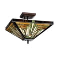 thumbnail image 2 of RADIANCE Goods Tiffany-Style 2 Light Mission Semi-Flush Ceiling Fixture 14" Shade, 2 of 2