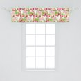 thumbnail image 2 of Ambesonne Summer Window Valance, Nature Apple Tree Flower, 54" X 12", Red White Green, 2 of 3