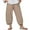 Apricot, variant on Musuos Women Casual Wide Leg Pants Cotton Linen Capri Cropped Baggy Pants e Trousers