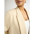 thumbnail image 4 of Scoop Women's and Women’s Plus Relaxed Ultimate ScubaKnit Blazer with Scrunch Sleeves, Sizes XS-4X, 4 of 5
