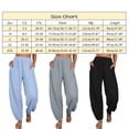 thumbnail image 2 of Hauaitttt Womens Casual Solid Color Loose Pockets Elastic Waist Pants Long Trousers Dress Pant Women Loose Fit Pants for Women Business Casual Womens Casual Pants High Waist Women Line Pants Teacher, 2 of 7