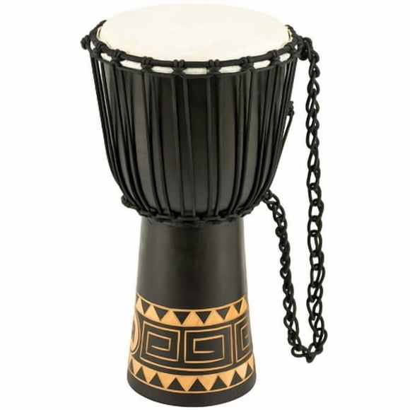 Meinl Percussion Djembe Hand Drum Circle Instrument, Carved Mahogany Headliner Series - NOT Made in China - African Mali Weave Ropes, 2-Year Warranty, Congo, Medium (HDJ1-M)