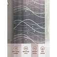 thumbnail image 6 of Gradient Pink Black Sheer Curtains 2 Panels Set Wave Line Dots Modern Abstract Simple Sheer Window Curtains Light Filtering Rod Pocket Voile Drapes for Bedroom Living Room 52"X108", 6 of 9