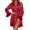 Red, variant on Lingerie for Women Apparel Morning Robe for Women Sleeping Robe for Bridesmaid and Wedding Makeup Elegant Bathrobe for Day and Night Rose Gold M
