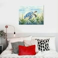 thumbnail image 4 of JEUXUS Ocean Wall Decor Blue Turtle Canvas Art Sea Pictures Coastal Print Painting Nautical Artwork For Home Office Ready to Hang, 4 of 4