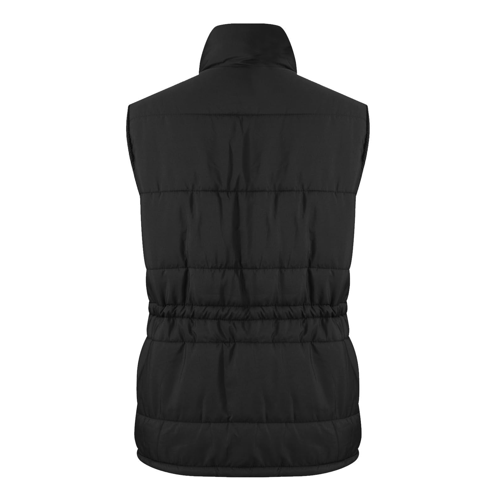 Zedker Women's Puffer Vest Hooded Running Vests Slim Fit Fleece Sleeveless Lightweight Jacket Fall Winter