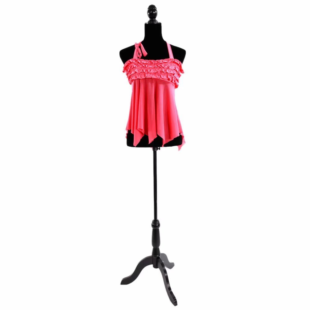 Black Female Mannequin Torso Dress Form Clothing Display Forms Half