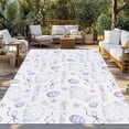 thumbnail image 2 of Purple Easter Outdoor Rug for Patio/Deck/Porch, Non-Slip Large Area Rug 4 x 6 Ft, Watercolor Spring Bunny Eggs Flower Indoor Outdoor Rugs Washable Area Rugs, Reversible Camping Rug Carpet Runner, 2 of 8