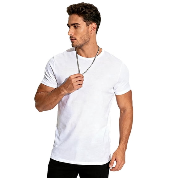 Men’s 100% Cotton T-Shirt, Crew Neck Solid Basic Tee, Heavyweight 180 GSM Soft Durable Shirt, S–3XL, 1 Pack