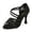 Black, variant on XYD Women Sandals Sparkling Rhinestones Buckle Strappy D'Orsay Mid Heels Open Toe Bridal Evening Fancy Shoes Size 6 Black