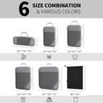 thumbnail image 2 of Redempat 3pieces Smooth Zipping And No Loose Threads - Packing Cubes For Travelers Mesh Nylon Compressed Navy Blue 1 Pc, 2 of 6