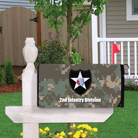 VictoryStore Outdoor Mailbox Cover - Military, 2nd Infantry Division, Magnetic Mailbox Cover