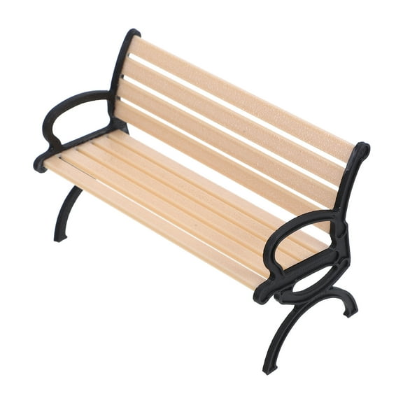FUTUREORYY 1Set Mini Bench Beige Plastic For Friends And Family Who Appreciate Park Scenery