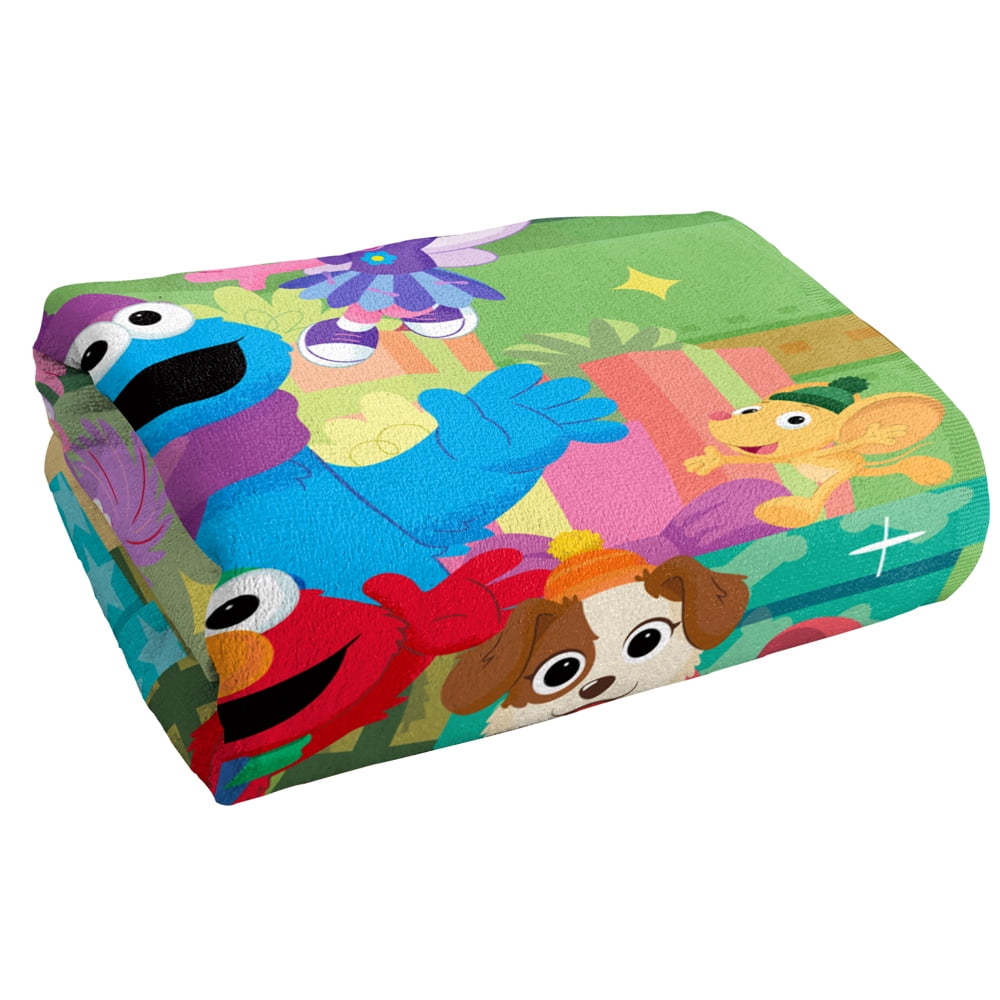 Sesame Street Furry Friends Forever Elmo Abby Cookie Monster Presents Kids Beach Towel, 30'x60'