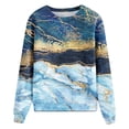 thumbnail image 4 of Women's Long Sleeve Sweatshirts Sparkly Graphic Print Round Neck Pullover Tops Fall Winter Casual Loose Fit Sweater Shirts, 4 of 5