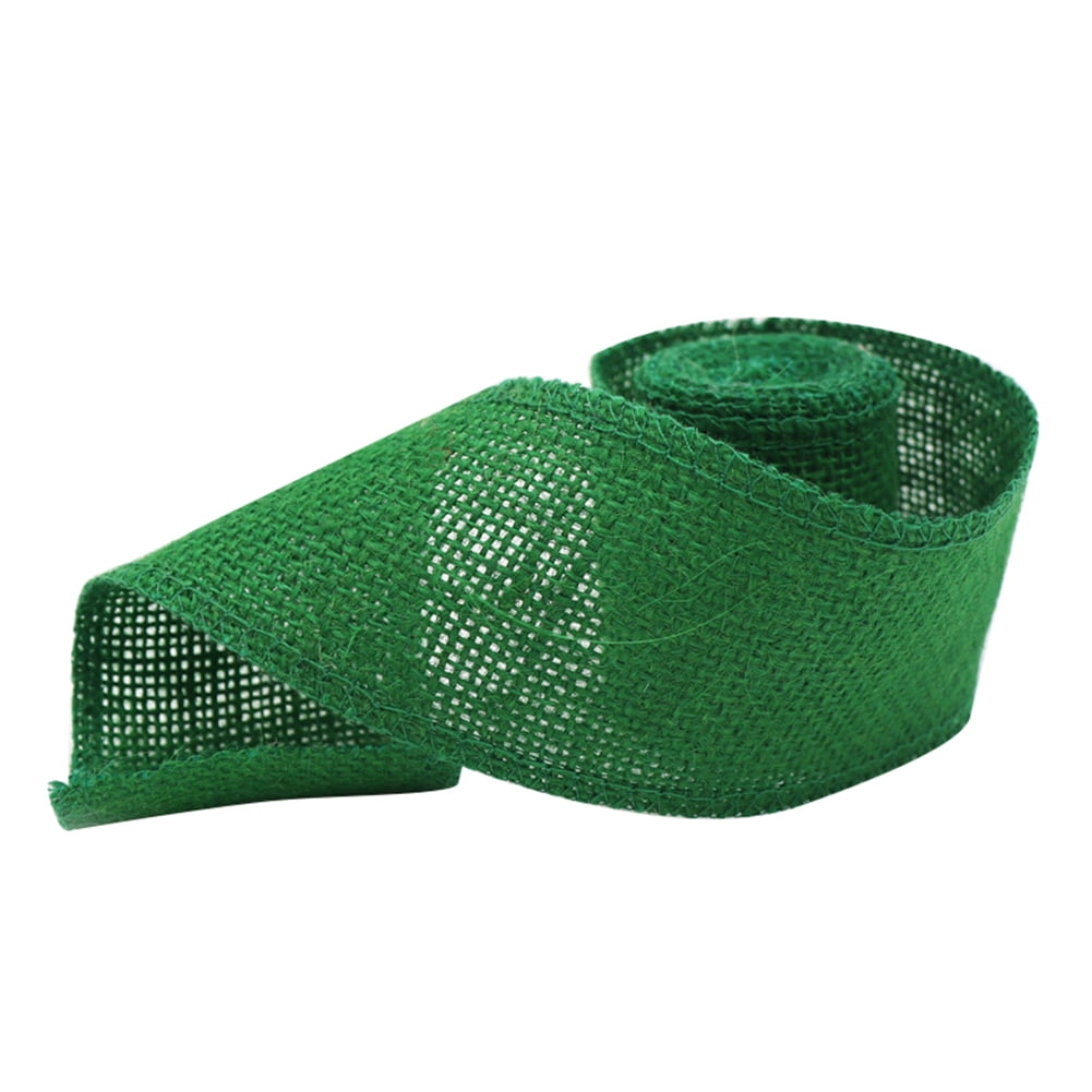 2m Burlap Ribbon Roll Burlap Ribbons with Sewn and Overlocked Edges