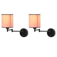 thumbnail image 4 of Luz De Pared Con Brazo Oscilante, Luces De Pared Modernas Con Pantalla De Lino, Instalación Enchufable O Montada, Enchufe E27 Para Dormitorio, Sala De Estar, Oficina 2 Piezas Moyic HA024947-03, 4 of 6