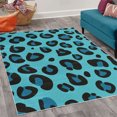 thumbnail image 2 of Animal Decorative Rug, Leopard Animal Skin Pattern in Abstract Style Wild Safari Jungle Theme, Quality Carpet for Bedroom Dorm and Living Room, 6 Sizes, Aqua Black, by Ambesonne, 2 of 4