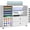 White, variant on Garvee Craft Cart Compatible with Cricut Machine, 42" Cricut Cart Storage Organizer, 24 Vinyl Roll Holder, 2 Large Drawers, Craft Table for Home, White