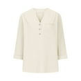 thumbnail image 6 of Elegant Stand Collar Blouse for Women Lightweight Breezy Day to Night Beige L, 6 of 8