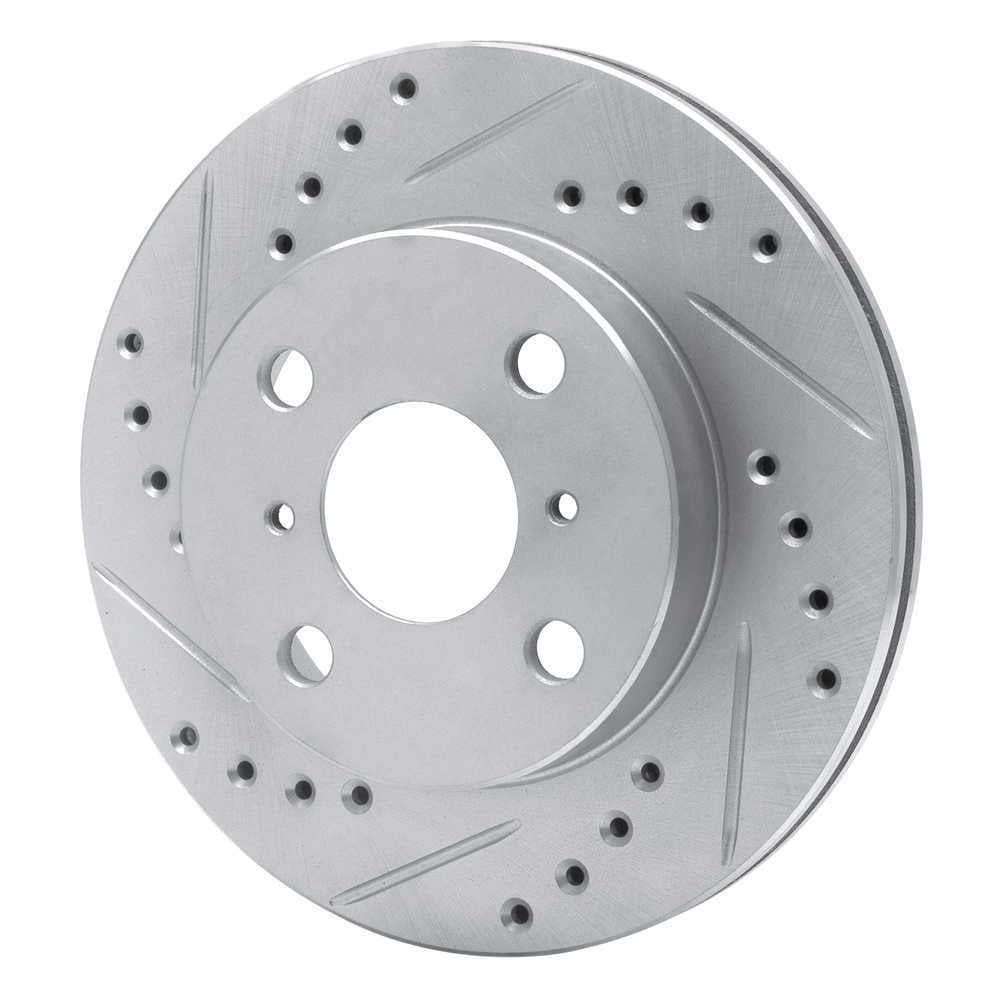 Dynamic Friction Company 631-76070L DFC Brake Rotor - Drilled And Slotted - Silver
