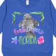 thumbnail image 3 of Inktastic Fort Myers Florida Cute Swimming Manatee Toddler Sweatshirt, 3 of 4