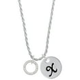 thumbnail image 1 of Delight Jewelry Silvertone Joshua 1:9 Eternity Ring Silvertone Script Initial Disc - X - Charm Necklace, 20"+3", 1 of 1