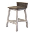 thumbnail image 2 of Suga 24 Inch Counter Height Stools Set of 2 Farmhouse Solid Pine Wood Ivory Gray - Saltoro Sherpi, 2 of 5