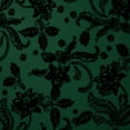 thumbnail image 3 of Zelouf Madelyn Paisley Flocked Ity  , Sewing, DIY, Crafts Fabric by the Yard, Pine/black, 3 Yard, 3 of 3