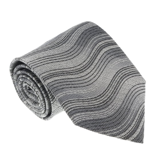Missoni U1337 Silver/Gray Pencil 100% Silk Tie for mens