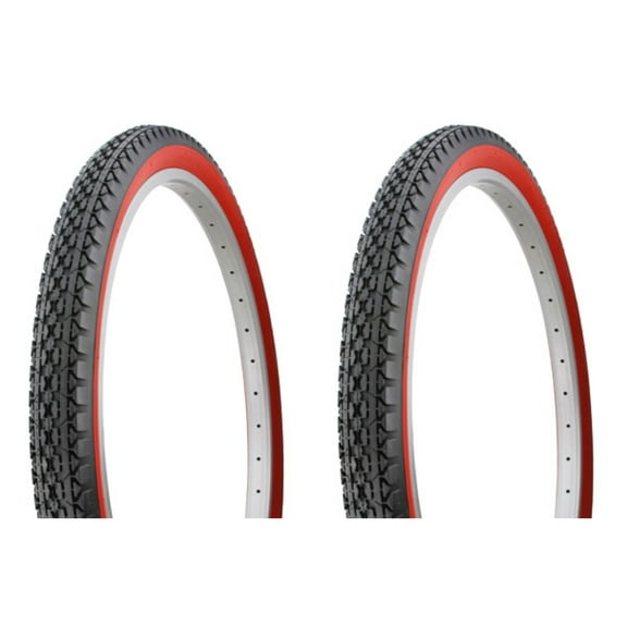 Tire set. 2 Tires. Two Tires Duro 26" x 2.125" Black/Red Side WallHF-133.