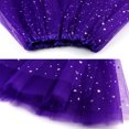 thumbnail image 2 of MIXUE Skirts For Women Summer Solid Color Mesh Sequins Elastic High Waist A Line Mini Skirt Beachwear,Purple,One Size, 2 of 2