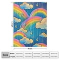 thumbnail image 4 of Rainbow Clouds Raindrop Printed Plush Blanket - Super Soft Flannel Throw Blanket for Couch,Bed,Sofa - Lightweight &amp; Warm,All Seasons  ，Various Size, 4 of 6
