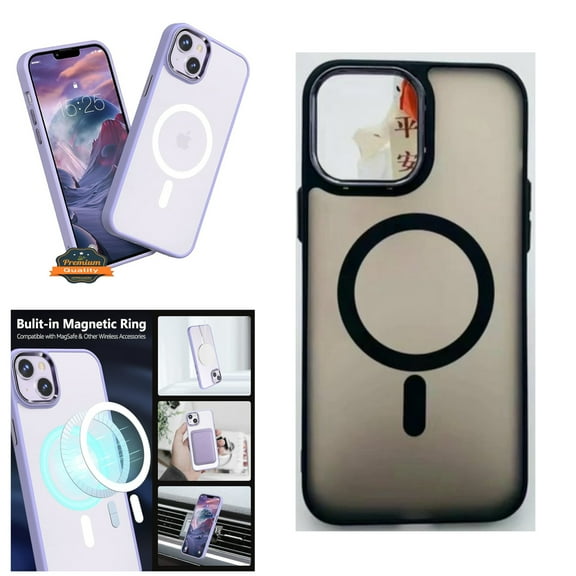 For Samsung Galaxy S24 5G Compatible with MagSafe [Strong Magnetic] Slim Translucent Matte Back TPU Shockproof Phone Case Cover by Xpression - Black