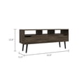 thumbnail image 5 of CoSoTower TV Stand for TV's Up 52" Bull, Three Open Shelves, Two Flexible Drawers, Dark Walnut Finish, 5 of 7