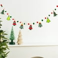 thumbnail image 2 of Christmas Party Decoration Banner Red Green Pom Garland Wall Hanging Flag Indoor Outdoor Fireplace Ornament Banner New Year Decor, 2 of 6