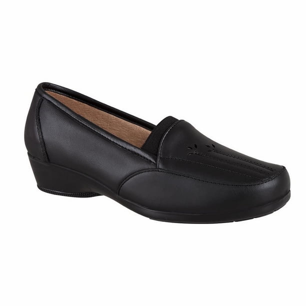 Zapato Confort Mujer Clásico negro 100% Piel Vacuno Castalia Clásico