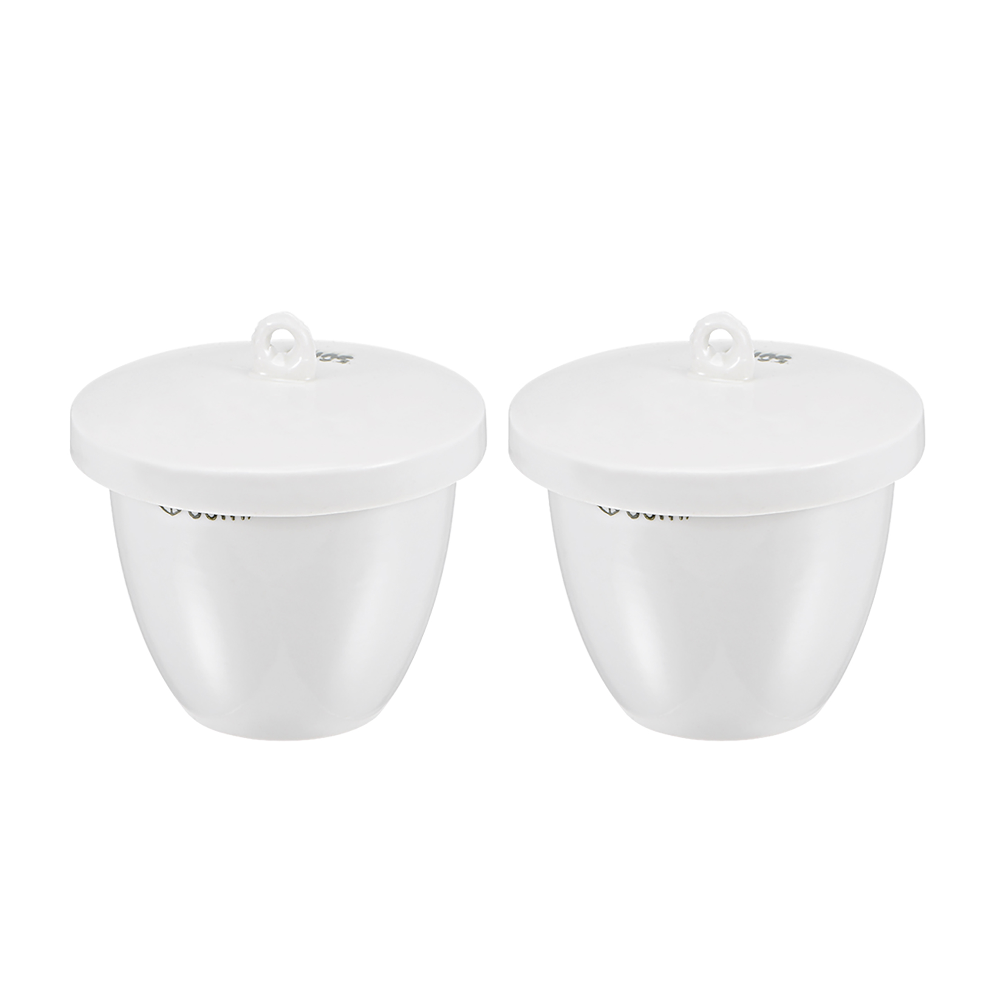 50ml Porcelain Crucible Cup with Lid for Foundry Melting Casting Refining 2 Pack
