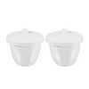 50ml Porcelain Crucible Cup with Lid for Foundry Melting Casting Refining 2 Pack