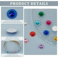 thumbnail image 4 of 180 Pcs 9 Colors Acrylic Rhinestone Cabochons 11.5x2.5mm Flat Back Acrylic Round Rhinestone Gems Back Plated Acrylic Crystal Cabochons Bling Jewels Acrylic Jewels Embelishments, 4 of 6