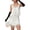 White, variant on KHONTS Women's V-Neck Spaghetti Strap Mini Short Dress Tassels Sequin Beaded Party Dress White XL